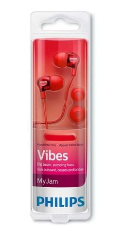 Philips Mikrofonlu Kulakiçi Kulaklık Kırmızı SHE3705RD