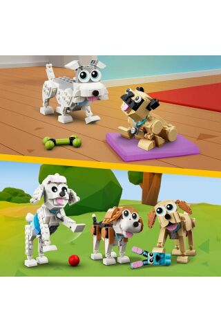 ® Creator Sevimli Köpekler 31137 - 7 Yaş ve Üzeri Çocuklar için Oyuncak Yapım Seti (475 Parça)