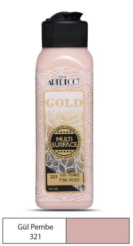Artdeco Gold Multi-Surface Akrilik Boya 140ml Gül Pembe 321