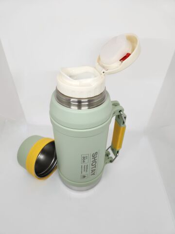 Shotay Vacuum Bottle 1,6 Lt Vakum Termos ST-8216 Soft Yeşil