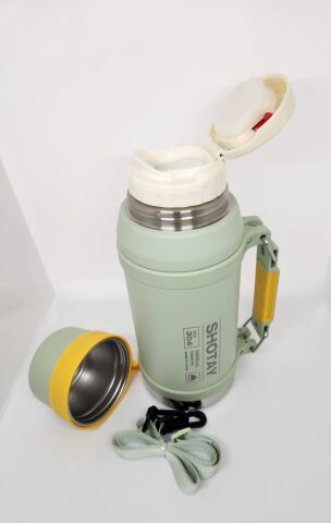 Shotay Vacuum Bottle 1,6 Lt Vakum Termos ST-8216 Soft Yeşil