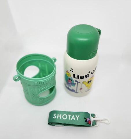 Shotay ST-8817 Cartoon 480ML Termos Matara Yeşil