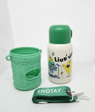 Shotay ST-8817 Cartoon 480ML Termos Matara Yeşil