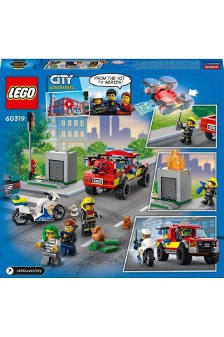 ® City İtfaiye Kurtarma Operasyonu ve Polis Takibi 60319 Yapım Seti (295 Parça)