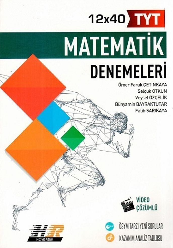 Hız ve Renk Yayınları TYT Matematik 12x40 Denemeleri
