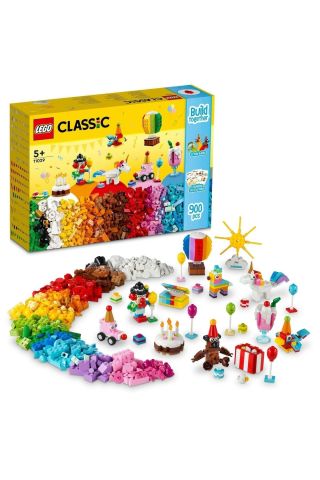 ® Classic Yaratıcı Parti Kutusu 11029 - 5 Yaş ve Üzeri Çocuklar için Yapım Seti (900 Parça)
