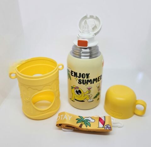 Shotay ST-8817 Cartoon 480ML Termos Matara Sarı