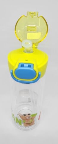 Shotay DL-24628 620ML CAN Pipetli Tritan Yeşil Şeffaf Matara Taşıma Aparatlı