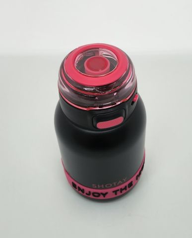 Shotay ST-8901 Enjoy 600ML Termos Matara Siyah-Pembe