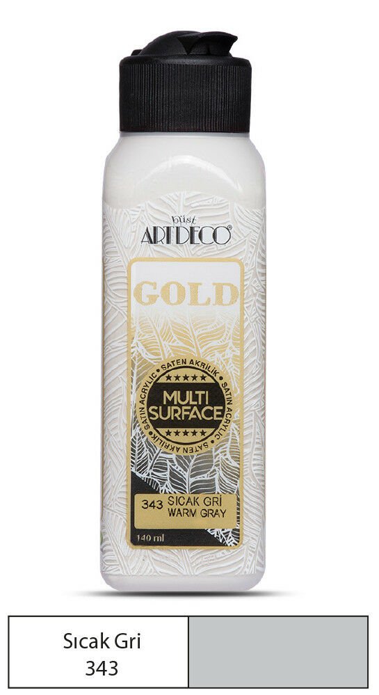 Artdeco Gold Multi-Surface Akrilik Boya 140ml Sıcak Gri 343
