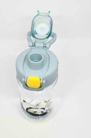 Shotay ST-7011 500ML Pipetli-Pipetsiz Tritan Mavi Şeffaf Matara Taşıma Aparatlı
