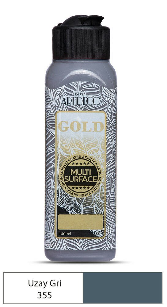 Artdeco Gold Multi-Surface Akrilik Boya 140ml Uzay Gri 355