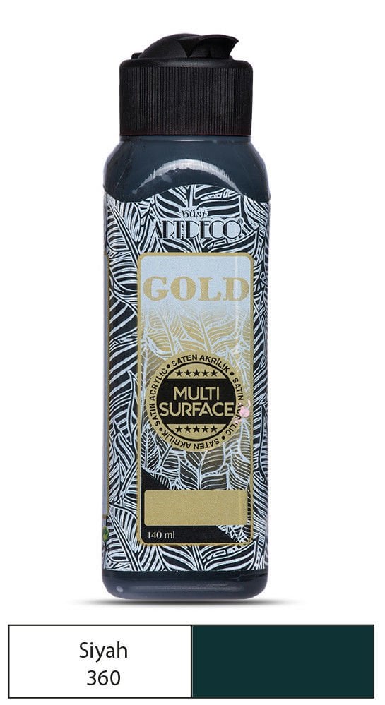 Artdeco Gold Multi-Surface Akrilik Boya 140ml Siyah 360