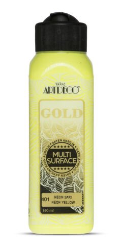 Artdeco Gold Multi-Surface Neon Akrilik Boya 140ml Neon Sarı 401