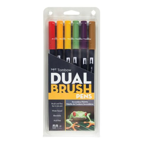 Tombow Dual Brush Pens 6'lı Set Secondary