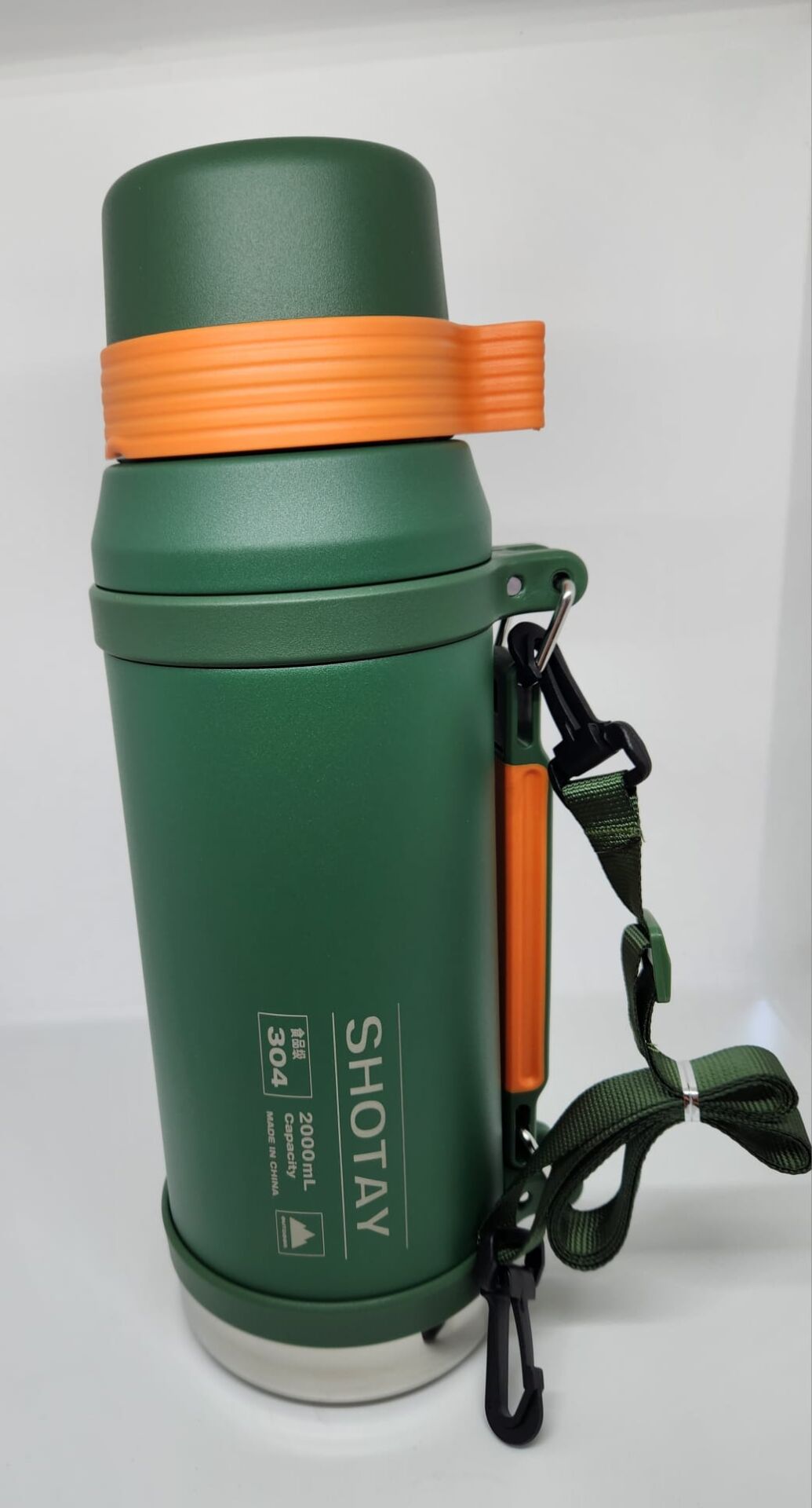 Shotay Vacuum Bottle 2 Lt Vakum Termos ST-8217 Haki - Turuncu