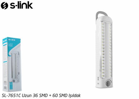 S-link SL-7651C Uzun 36 SMD + 60 SMD Ledli Işıldak
