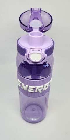 Shotay DL-24636 870ML Pipetli-Pipetsiz Tritan Mor Şeffaf Matara Taşıma Aparatlı