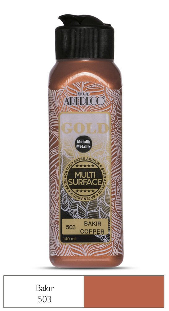 Artdeco Gold Multi-Surface Metalik Akrilik Boya 140ml Bakır