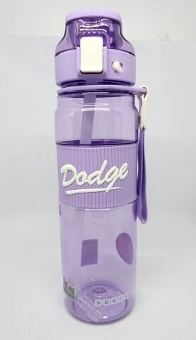 Shotay DL-24638 850ML Pipetli-Pipetsiz Tritan Mor Şeffaf Matara Taşıma Aparatlı