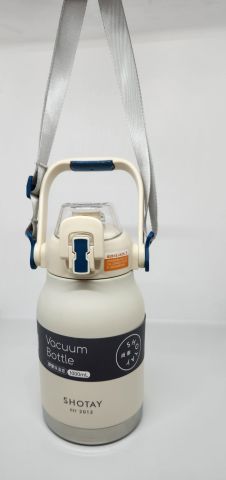 Shotay Phone Holder ST-8250 Kulplu-Askılı Pipetli-Pipetsiz 2 farklı kullanım 1000ml Matara Krem