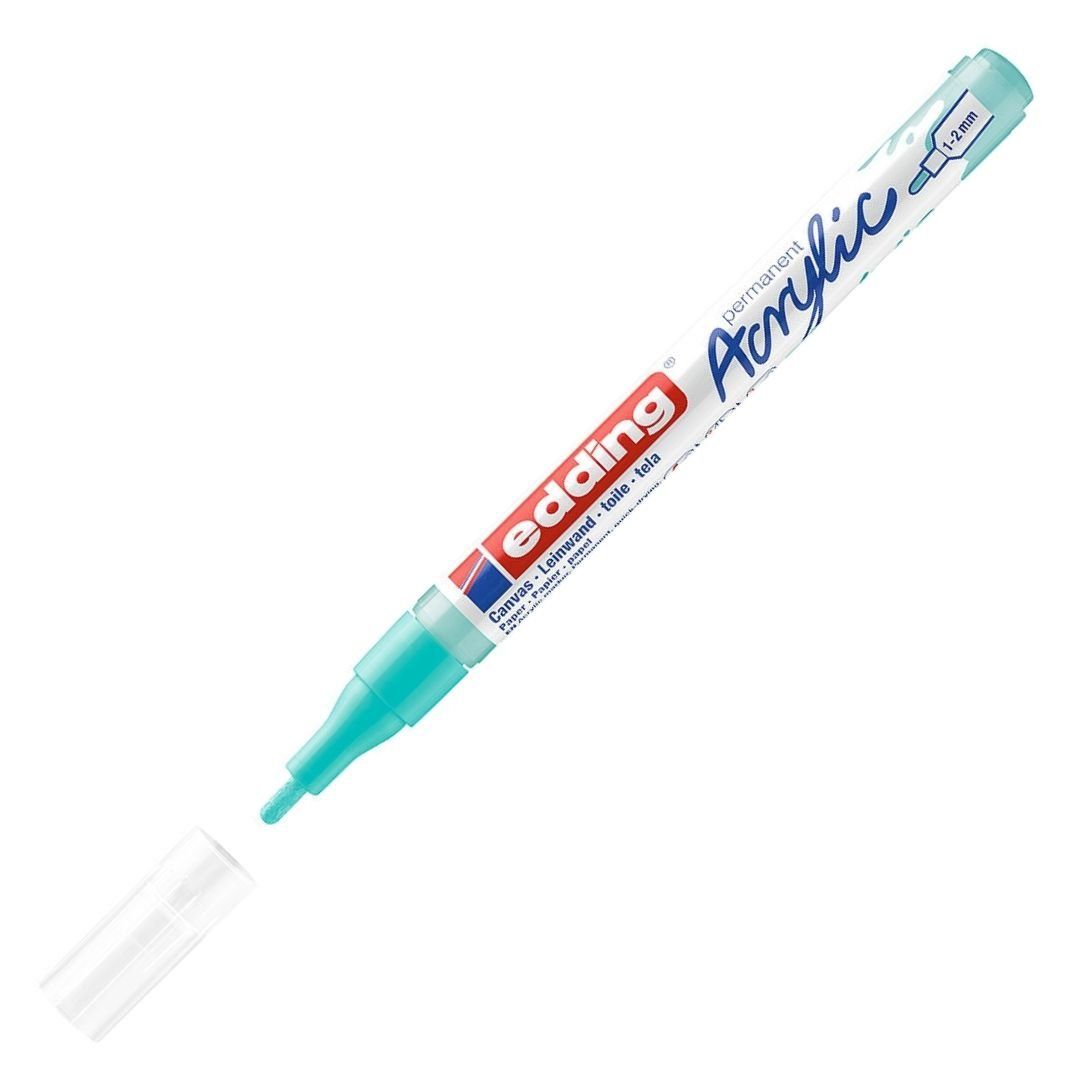 Edding 5300 Akrilik Markör 1-2mm Yuvalak Uç Parlak Turkuaz