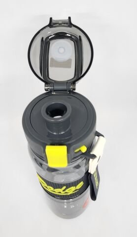 Shotay DL-24638 850ML Pipetli-Pipetsiz Tritan Siyah Şeffaf Matara Taşıma Aparatlı