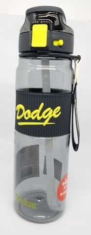 Shotay DL-24638 850ML Pipetli-Pipetsiz Tritan Siyah Şeffaf Matara Taşıma Aparatlı