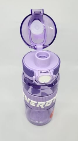 Shotay DL-24635 700ML Pipetli-Pipetsiz Tritan Mor Şeffaf Matara Taşıma Aparatlı