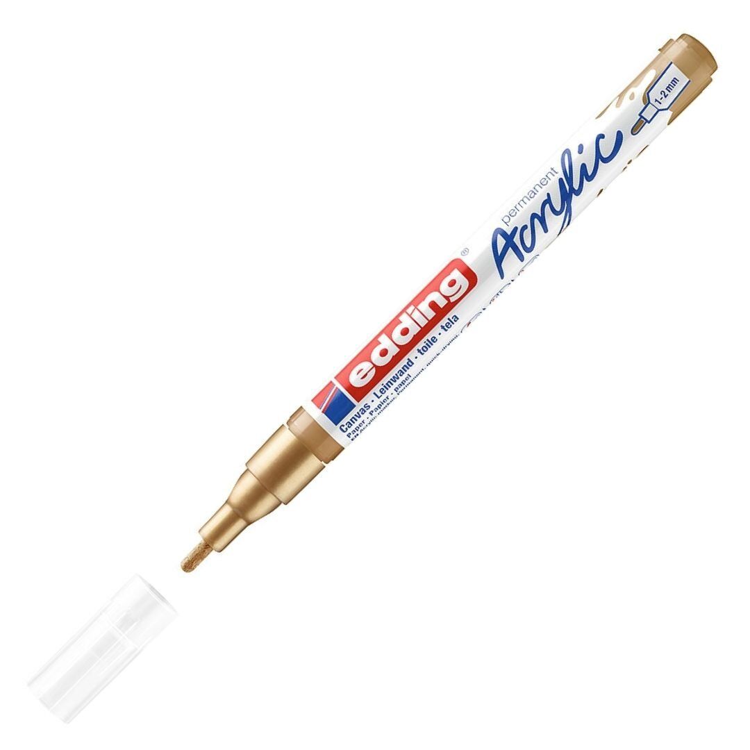 Edding 5300 Akrilik Markör 1-2mm Yuvalak Uç Altın