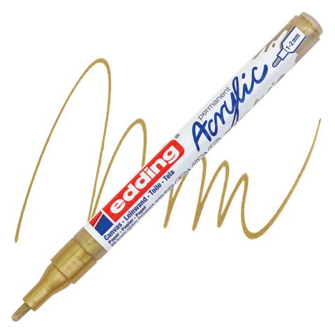 Edding 5300 Akrilik Markör 1-2mm Yuvalak Uç Altın