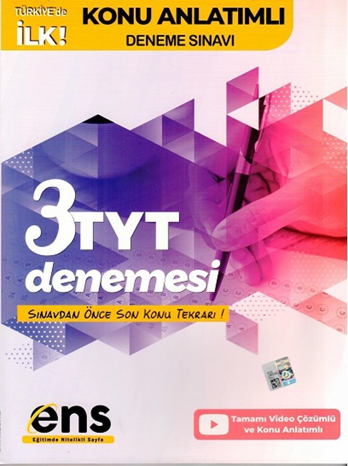 ENS Yayıncılık TYT Destek 3 lü Konu Anlatımlı Deneme