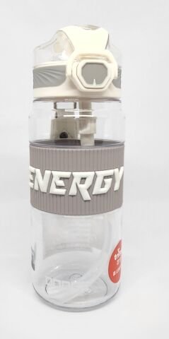Shotay DL-24635 700ML Pipetli-Pipetsiz Tritan Beyaz Şeffaf Matara Taşıma Aparatlı