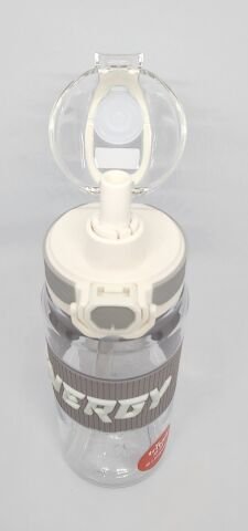 Shotay DL-24635 700ML Pipetli-Pipetsiz Tritan Beyaz Şeffaf Matara Taşıma Aparatlı