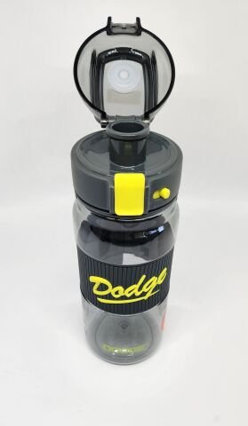 Shotay DL-24637 670ML Pipetli-Pipetsiz Tritan Siyah Şeffaf Matara Taşıma Aparatlı