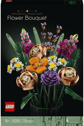 ® ICONS Çiçek Buketi 10280 - Yetişkinler İçin Koleksiyonluk Dekoratif Yapım Seti (756 Parça)