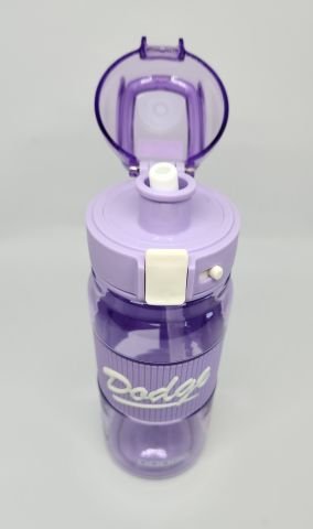 Shotay DL-24637 670ML Pipetli-Pipetsiz Tritan Mor Şeffaf Matara Taşıma Aparatlı