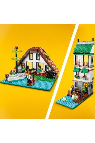® Creator Şirin Ev 31139 - 8 Yaş ve Üzeri Çocuklar için Yaratıcı Oyuncak Yapım Seti (808 Parça)