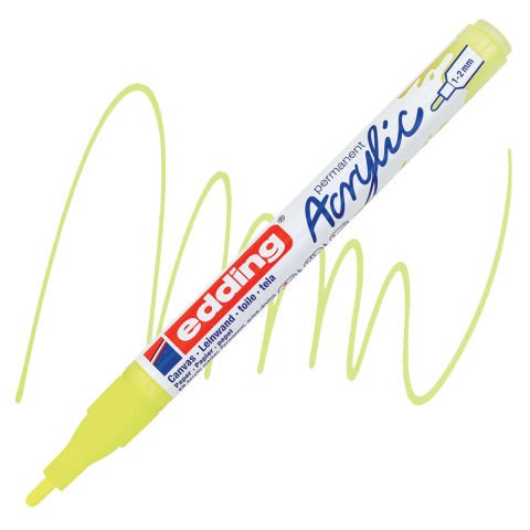 Edding 5300 Akrilik Markör 1-2mm Yuvalak Uç Fosforlu Sarı