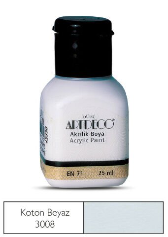 Artdeco Akrilik Boya 25ml Koton Beyaz 3008
