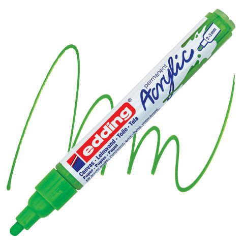 Edding 5100 Akrilik Markör 2-3mm Yuvarlak Uç Sarı-yeşi̇l