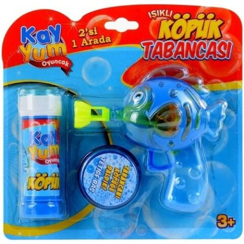 Kayyum Oyuncak Tatlı Balık Figürlü 2'si 1 Arada Işıklı Köpük Tabancası