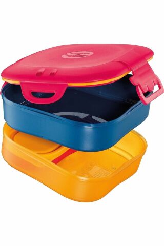 Picnik Lunch Box Yemek Kutusu (Beslenme Kutusu) 3Ü1 Arada 168 X 168 X 89Mm 1.4 Litre Pembe 870701