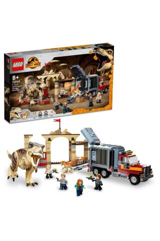 ® Jurassic World T. rex ve Atrociraptor Dinozor Kaçışı 76948 - Oyuncak Yapım Seti (466 Parça)