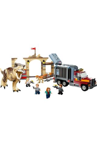 ® Jurassic World T. rex ve Atrociraptor Dinozor Kaçışı 76948 - Oyuncak Yapım Seti (466 Parça)