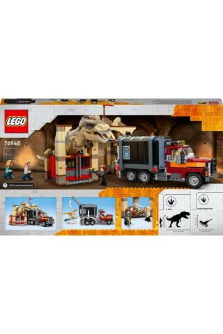 ® Jurassic World T. rex ve Atrociraptor Dinozor Kaçışı 76948 - Oyuncak Yapım Seti (466 Parça)