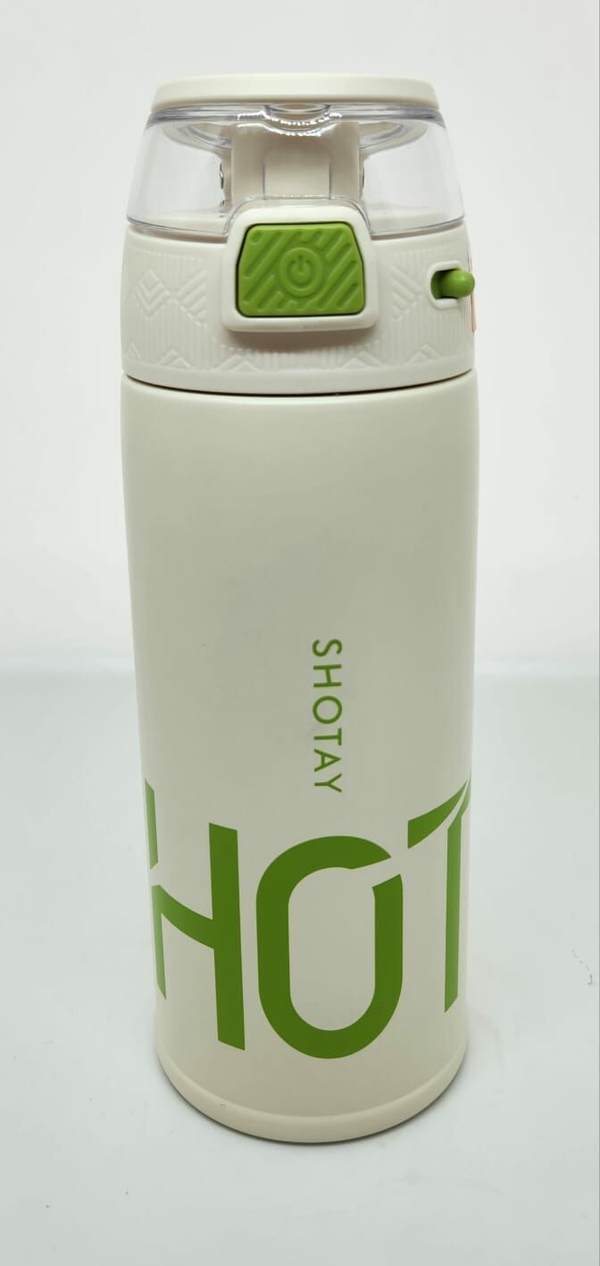 Shotay ST-8137 530ml Şeffaf Kapak Termos Matara Beyaz