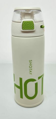 Shotay ST-8137 530ml Şeffaf Kapak Termos Matara Beyaz