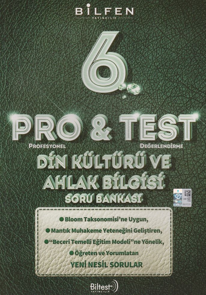Bilfen Yayıncılık  6. Sınıf Din Kültürü ve Ahlak Bilgisi ProTest Soru Bankası