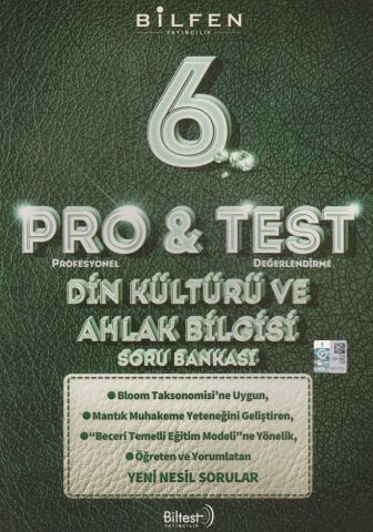 Bilfen Yayıncılık  6. Sınıf Din Kültürü ve Ahlak Bilgisi ProTest Soru Bankası